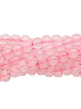 Pink Rose Quartz Gemstone Beads Round 4mm Bulk Lot 50 pcs